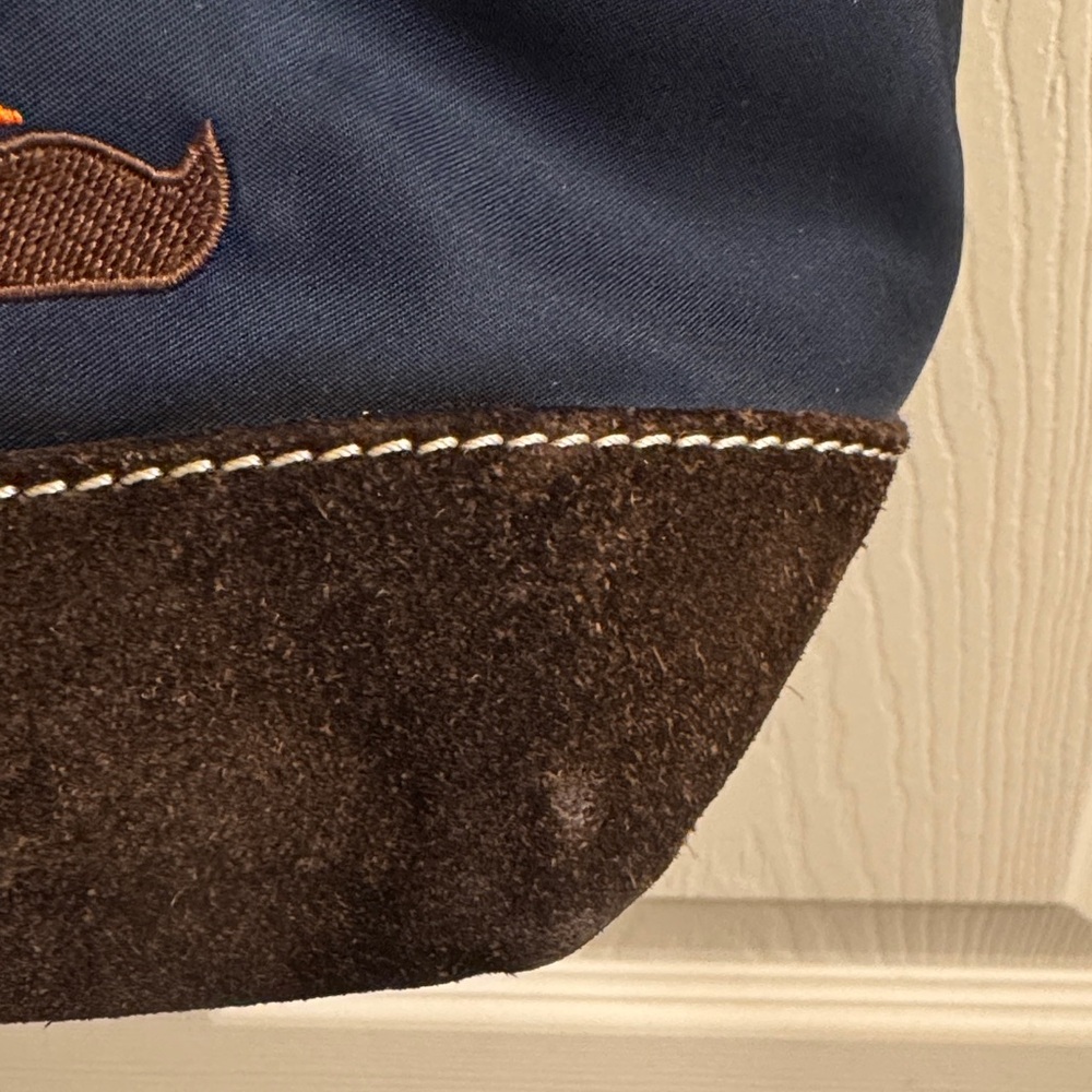 Dooney & Bourke Black Nylon Tote with Brown Suede Base - Picture 2 of 13